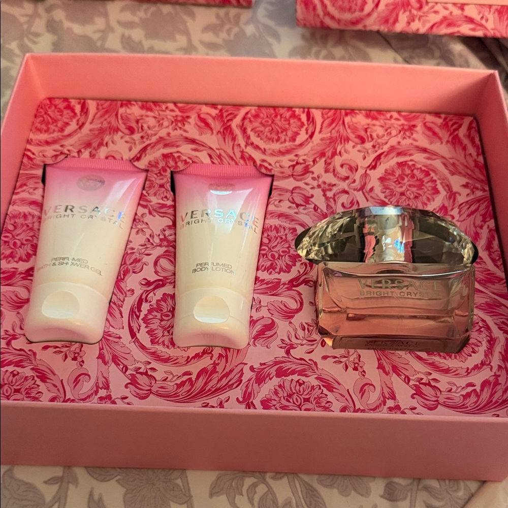 Versace Bright Crystal Set - Pink and Silver Accents